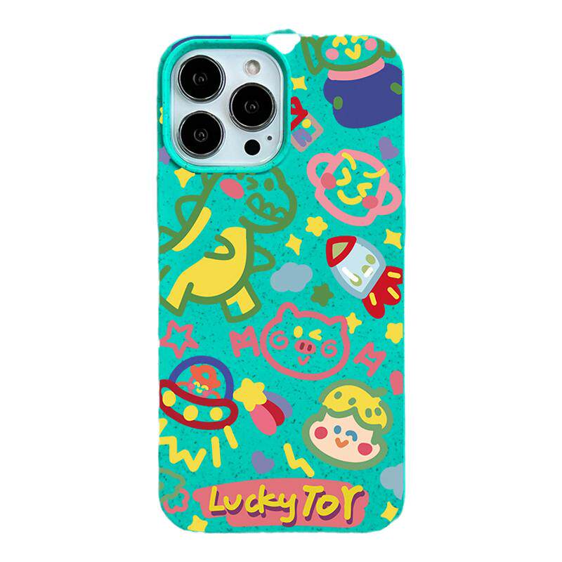 可降解创意涂鸦苹果17pro磁吸手机壳适用于iPhone15promax16e玩具总动员magsafe苹果12mini1