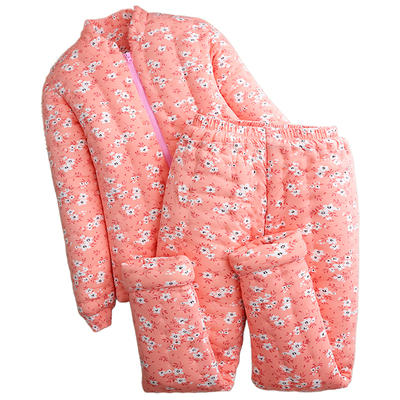 纯手工棉花加厚柔软弹力棉衣套装