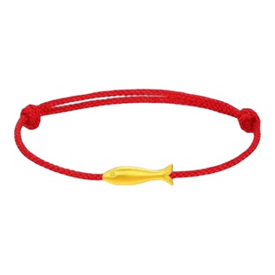 金店同款999足金包银小黄鱼转运珠手串金鱼手链X本命年男女宝送礼