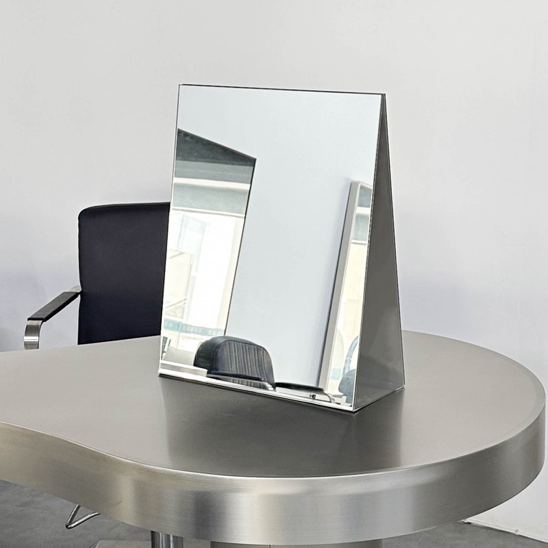 发廊专用理发店镜台不锈钢美发镜子理发镜台剪发烫染桌可移动方便