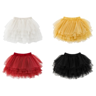 幼悠女童半身裙夏季新款洋气纯色儿童蛋糕裙蓬蓬网纱可爱小公主裙