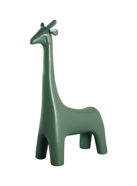 长颈鹿落地动物摆件幼儿园卡通凳