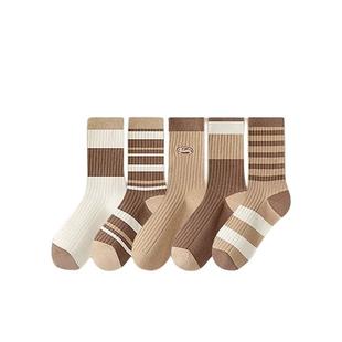 诸暨袜子女士春秋款透气款中筒袜美拉德咖色复古堆堆袜冬天无骨袜