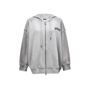 绫致ONLY秋冬新休闲潮流纯棉宽松开衫连帽卫衣女士时尚