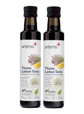新西兰药房Artemis百里香柠檬润肺止咳液百里香肺部滋养液250mlX2