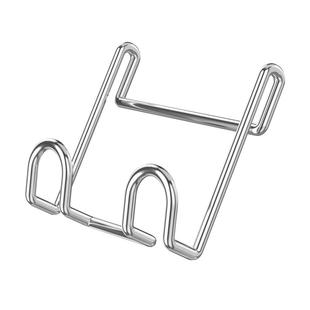 不锈钢双钩挂钩浴室厨房置物架配件挂浴花刷子刮胡刀毛巾铲勺挂架