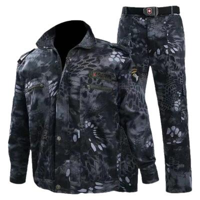 迷彩服春秋款耐磨大口袋工装套装