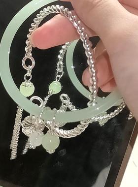 古风国潮铃铛手链新中式马面裙配饰一步一响流苏镯子闺蜜叮当镯女