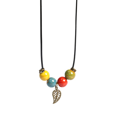 景德镇项链陶瓷毛衣链女生显气质民族风复古百搭简约吊坠古装配饰