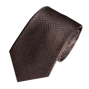 Natyhunt咖啡棕繁星真丝领带桑蚕丝男士商务休闲手打款轻奢礼盒装