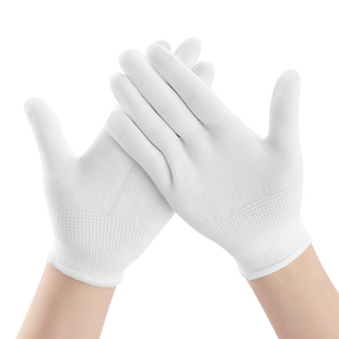 儿童表演手套白色礼仪用中小学生手套升旗指挥体操用薄款透气手套