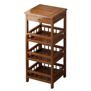 博古架小型茶柜置物架茶室茶水架非实木茶叶茶具收纳架落地茶架子