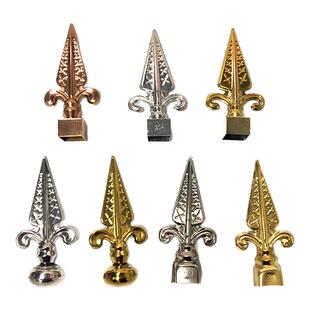 不锈钢欧式枪头配件围栏护栏庭院大门枪尖装饰配件 圆管欧式枪头