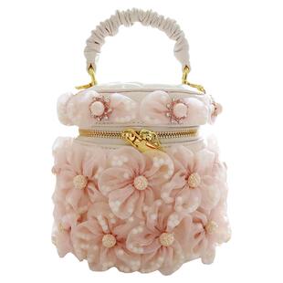 CANA&KANA小众设计高级感花朵手提单肩斜挎包包链条时尚洋气出游