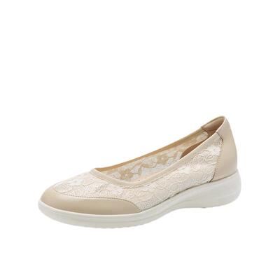 沙驰女鞋蕾丝透气渔夫鞋休闲鞋