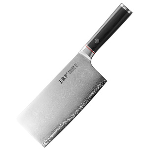 【胖东来同款】王麻子大马士革钢菜刀家用切片肉锻打套装厨房刀具