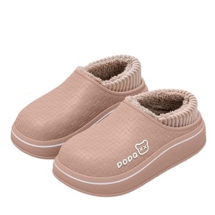 孕妇防水棉拖鞋女士冬季外穿2025新款家居室内软底防滑包跟月子鞋