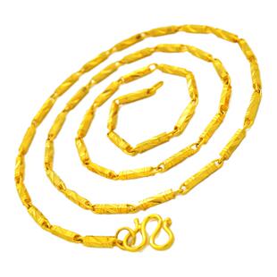 长47cm2025年新款项链男女款细链子沙金竹节仿真黄金饰品久不掉色