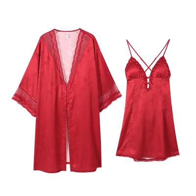 安之伴【巨柔软】2025年新款春秋季睡衣女结婚新婚情侣男冰丝套装