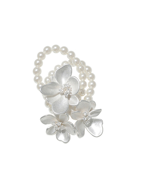 迷度原创手捧花珍珠弹力戒指