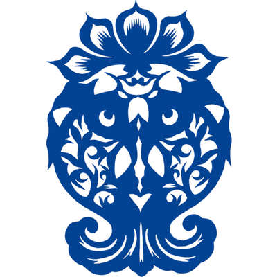 青花瓷剪纸材料包非遗青花蓝纸