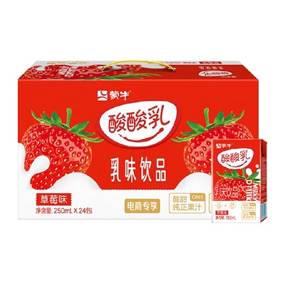 蒙牛酸酸乳草莓饮品250ml*24盒