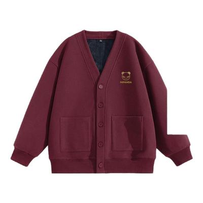 加绒开衫hipandav领冬宽松