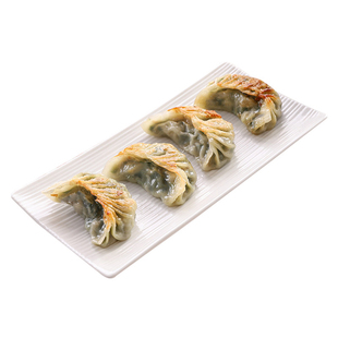 大个猪肉韭菜煎饺广式茶楼蒸煎饺港式早茶点心速冻面点水饺蒸饺