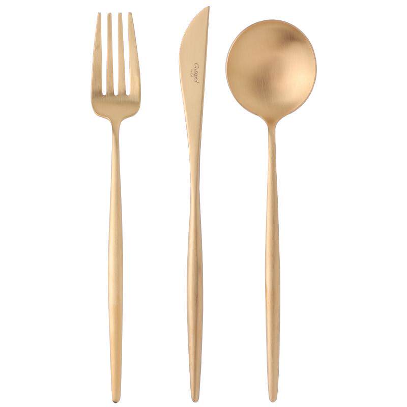 cutipol金色餐具刀叉勺一体成型