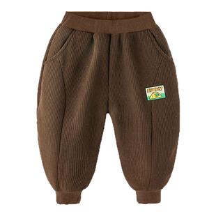 男宝长裤冬季男童加绒加厚裤子男宝冬款保暖下装童装儿童宝宝裤子