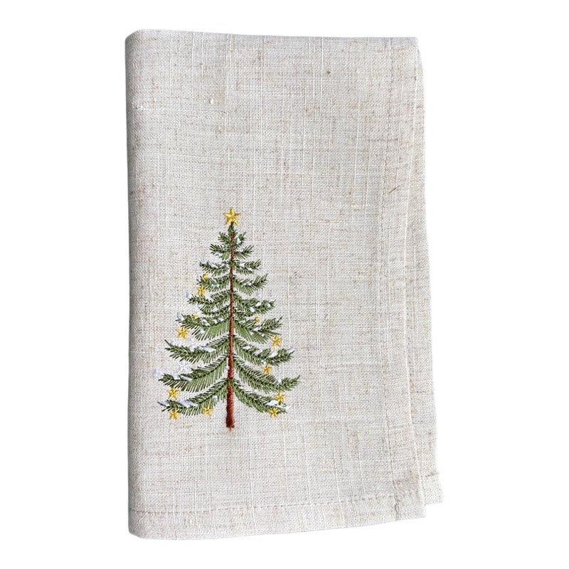 2026圣诞新款 圣诞刺绣手帕餐巾 返校礼物圣诞礼物 Xmas Napkins