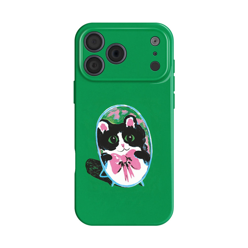 自恋小猫~可爱ins适用苹果17promax手机壳iphone16华为pura70小米15油画opporeno14荣耀400萌系iqoo13红米k90