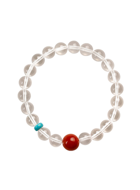 天然白水晶手链女收藏级高透