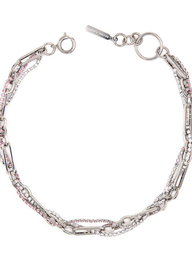 夸张短项链水晶粗链女