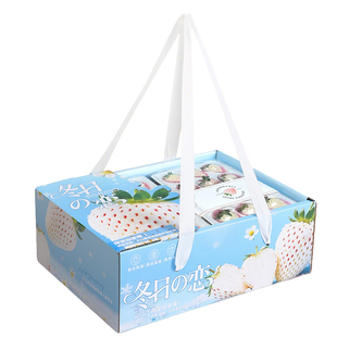 高档白草莓礼盒包装盒二四盒装奶油淡雪草莓礼品盒快递专用空盒子