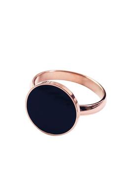 时尚韩饰夸张大圆形黑色玫瑰金色