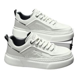 海澜之家小白鞋男冬季加绒2025新款厚底百搭板鞋潮流休闲运动鞋子