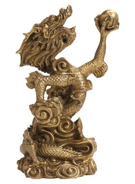 铜龙年吉祥物客厅飞龙在天摆件