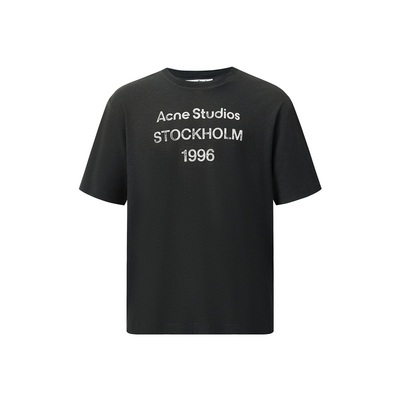 AcneStudios文字圆领时尚短袖