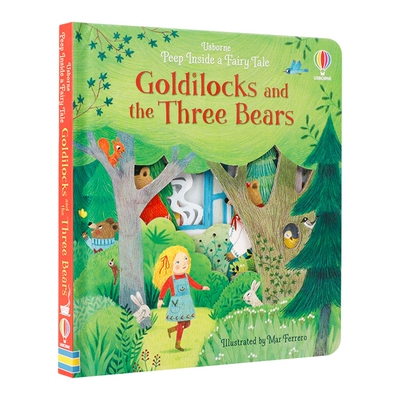 英文原版 Peep Inside a Fairy Tale Goldilocks and the Three Bears 金发姑娘和三只熊 低幼启蒙英语翻翻书 宝宝亲子互动纸板书