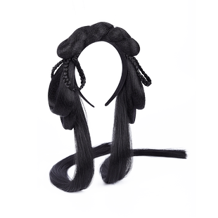 古装汉服假发包古风一体式发箍全头套古代唐风盘发造型牛角包垫发