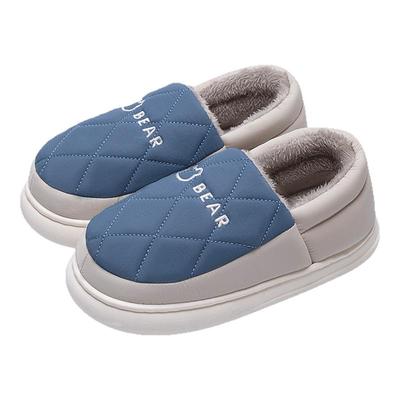 棉拖鞋男款可外穿包跟保暖防水