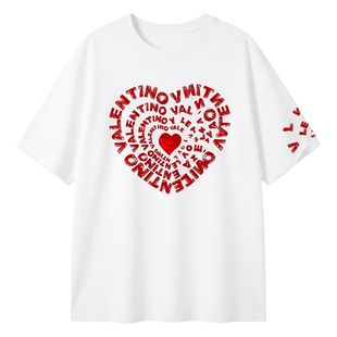 Oversized printed top round neck T-shirt 大码印花上衣圆领T恤