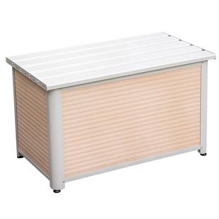 海山户外铝合金收纳柜防腐防锈仿真木纹储物柜家用庭院卧式置物柜