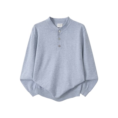 亨利领毛衣男士复古休闲内搭针织打底衫2026春秋季新款休闲毛线衣