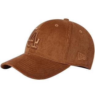 New Era纽亦华秋冬重磅新款MLB刺绣弯檐棒球帽男女灯芯绒帽子遮阳