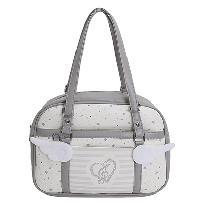 音乐精灵翅膀双肩包日系Lolita可爱少女单肩背包上课用文艺小书包