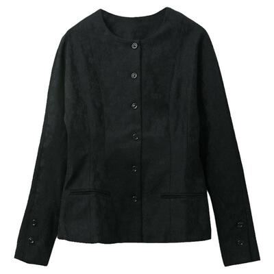 设计师款雕提蔓莲防风收腰女外套