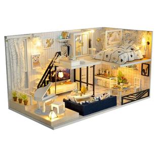 天予创意diy手工拼装小屋生日圣诞礼物女生实用氛围灯小夜灯微缩