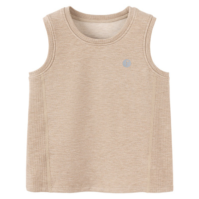 junejunior儿童背心秋冬季男女童蚕丝羊毛夹棉打底内搭保暖内衣